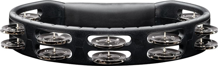Meinl Percussion HTMT1BK Tambourine (ABS-Plastik) mit vernickelten Stahlschellen (2-reihig) Handmode