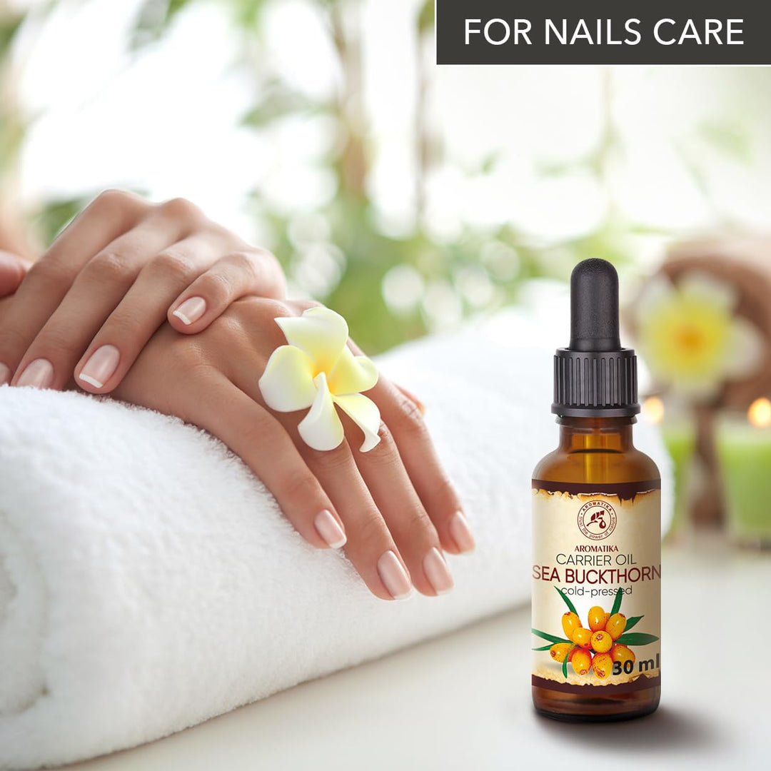 Sanddornöl 30ml - Hippophae Rhamnoides - Kaltgepresst - Sanddorn Öl - Sea Buckthorn Oil - Rein &amp; Nat