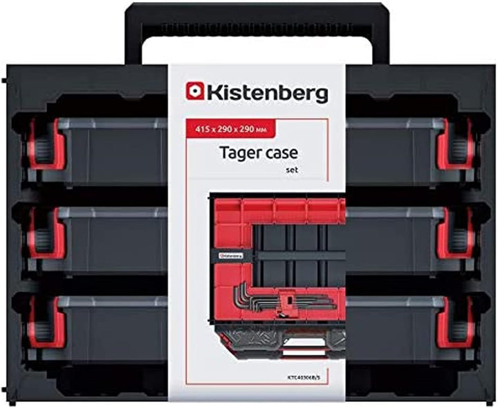 Kistenberg Sortimentskasten SET Werkzeugkoffer Sortierbox Kleinteilemagazin (inklusive 3x Sortiments
