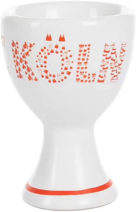 1. FC Köln Eierbecher - Schriftzug Piktogramme - 2er Set - Plus Lesezeichen I Love Köln