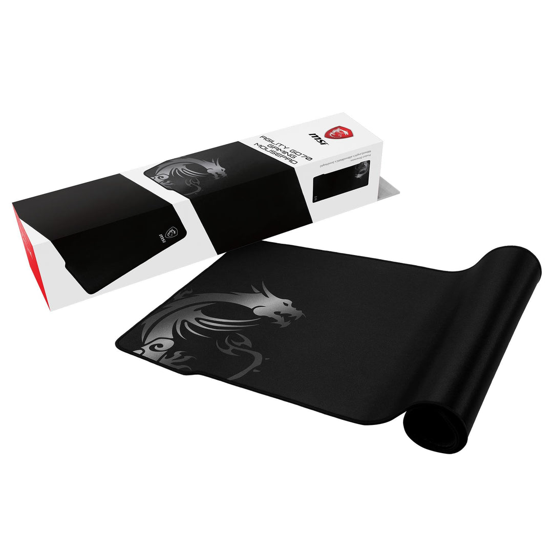 MSI AGILITY GD70 - XL Gaming Mauspad, Gaming Oberfläche mit Seidentextur, weiche, gesäumte Kanten, r