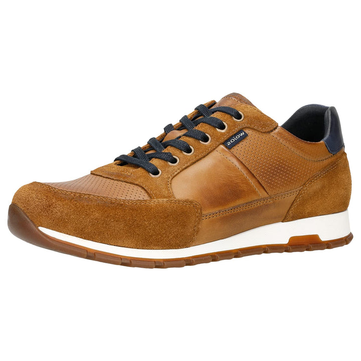 WOJAS - Herren Sneakers I Leder I Weiches Innenfutter I Dunkelblaue Akzente I Praktisch und Bequem I
