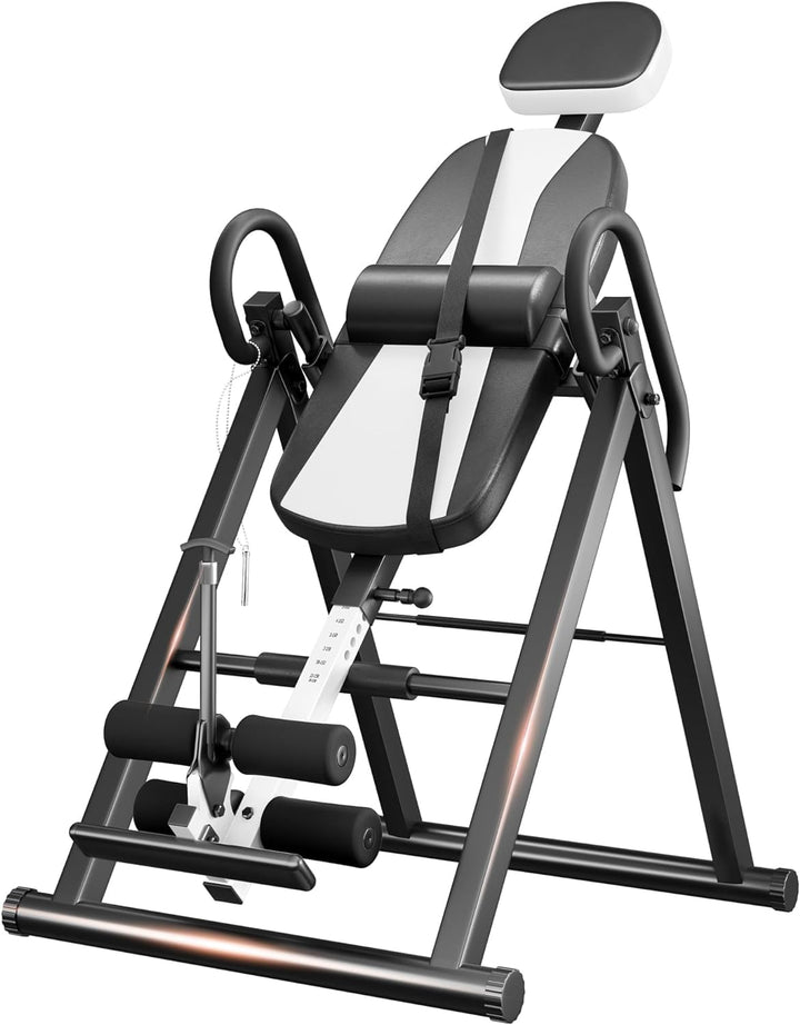Dripex Inversionsbank Klappbar Inversionstisch mit Verstellbarer Schutzgurt 300 lbs Kapazität Invers