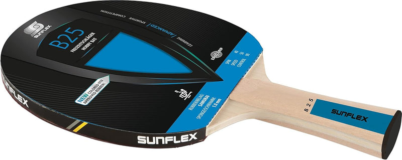 Sunflex® Color COMP B25 Tischtennisschläger | Tischtennis Racket Bat TT Hobby Freizeitschläger mit k