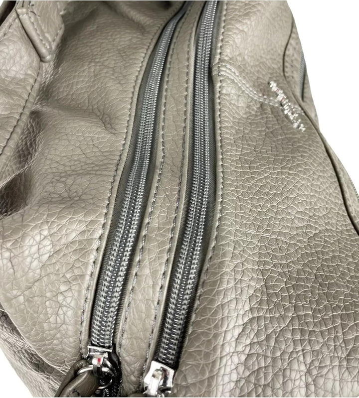 kennydoo Rucksacktasche I 2in1 Damen Rucksack und Handtasche in Einem I Schultertasche einfarbig uni