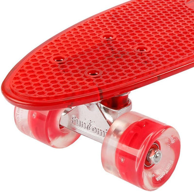 FunTomia Kinder Skateboard Cruiserboard Miniboard 57cm mit oder ohne LED Leuchtrollen Alu Truck Mach