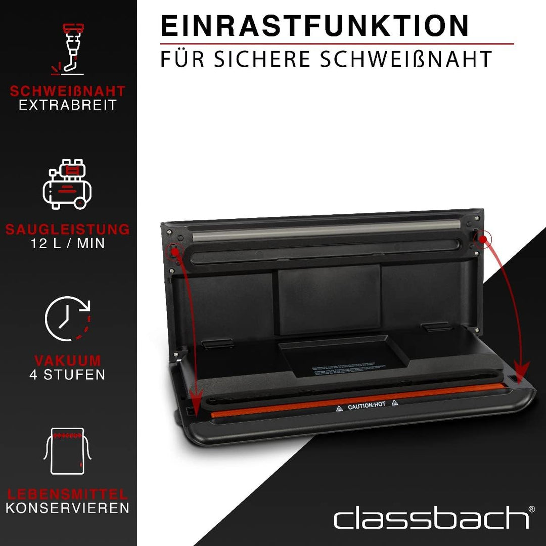Vakuumierer für Lebensmittel inkl. Vakuum Beutel | Vakuumiergerät Edelstahl für 8x längere Frische |