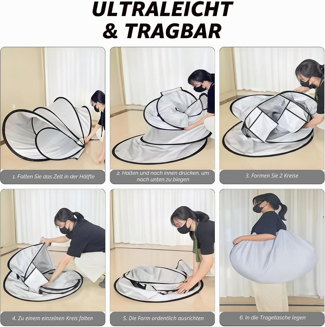 Strandmuschel Pop Up Strandzelt Automatisches Tragbarer Wurfzelt | UV-Schutz 50+ Windschutz, Sonnens