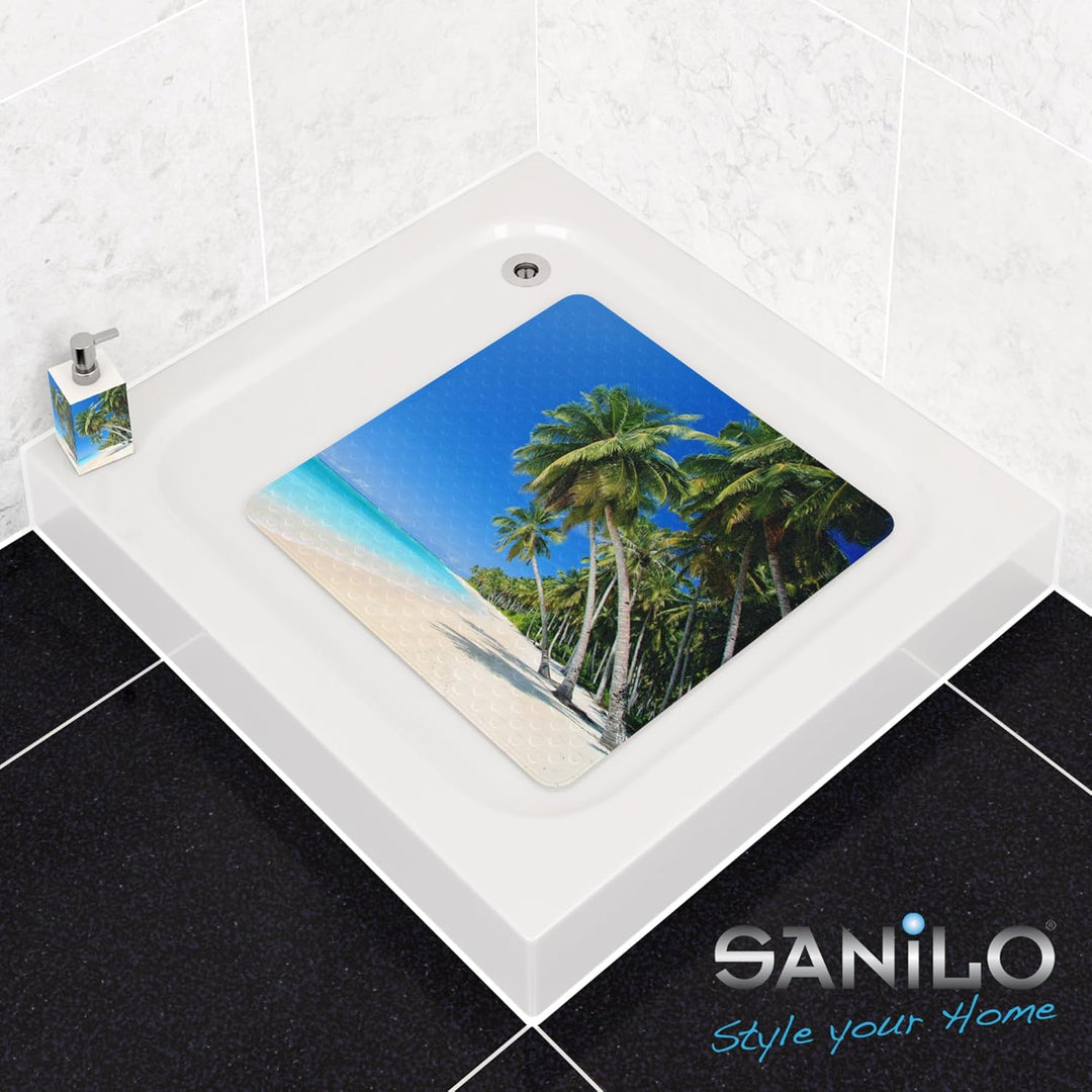 Sanilo Badematte 53 x 53 cm, rutschfeste Duschmatte für Dusche und Badewanne, Antirutschmatte maschi