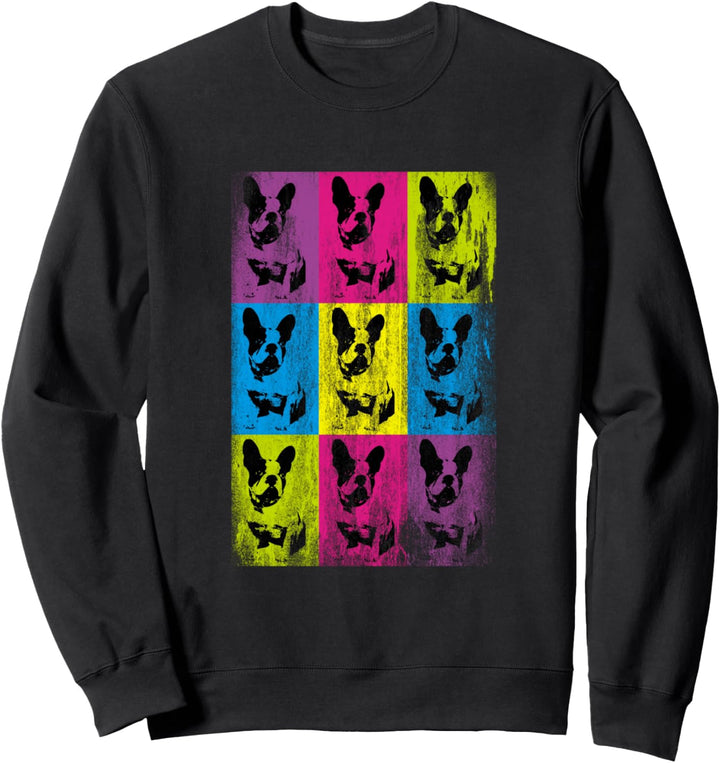 Bulldog Mister Sturkopf Vintage Französische Bulldogge Bully Sweatshirt