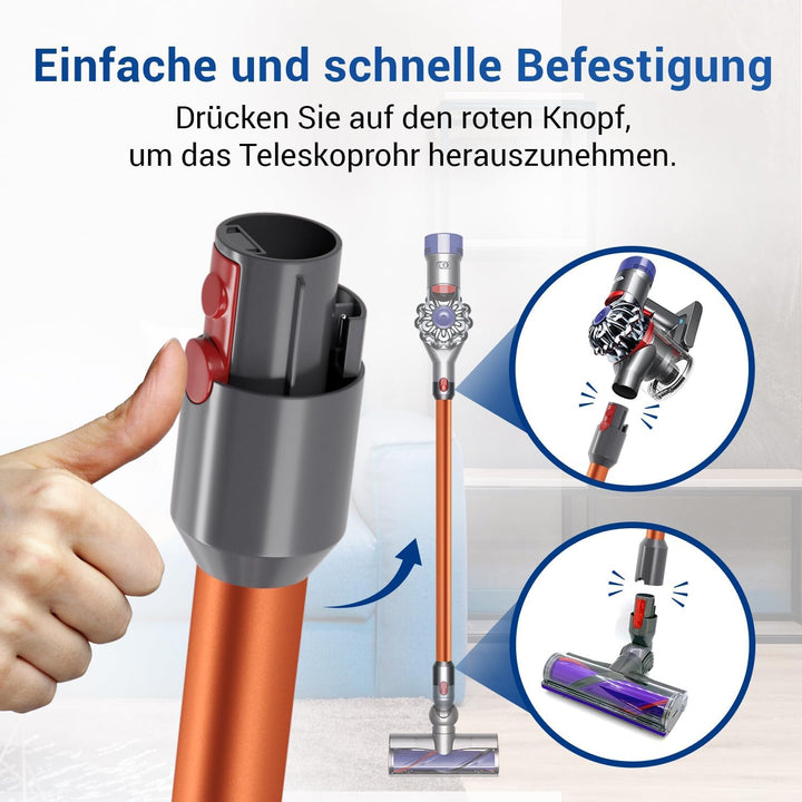 VIOKS Staubsauger Teleskoprohr Ersatz für Dysоn Saugrohr 967477-08 für V5, V7, V8, V10, V11, V15, SV