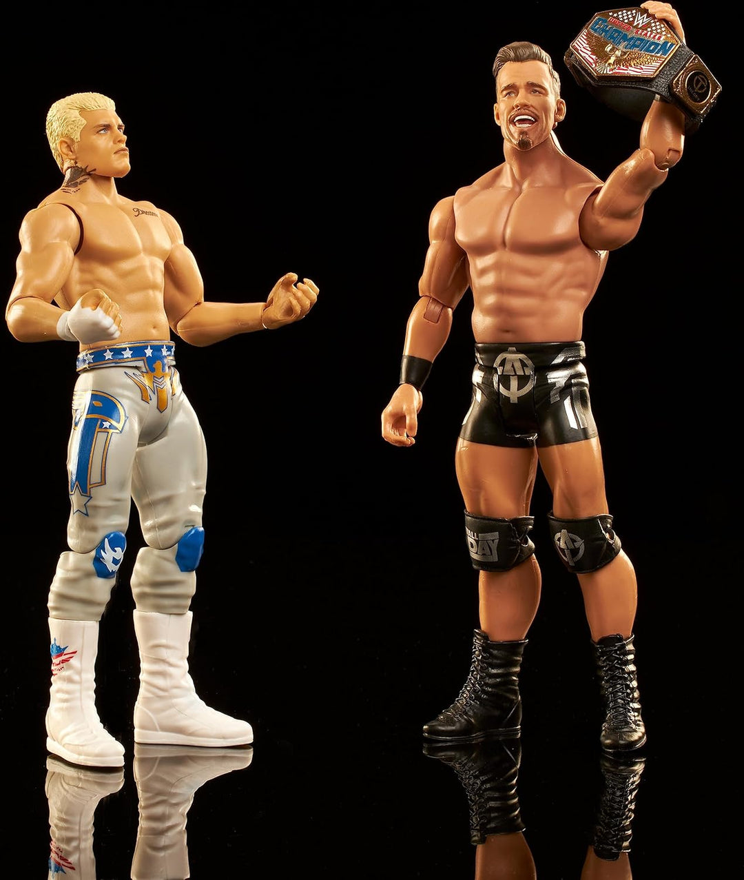 Mattel WWE Action Figure Battle Pack 2 Pack with Mattel WWE Championship Title Championship Showdown