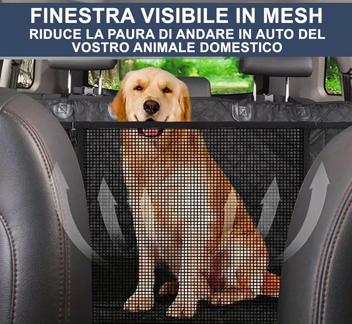 Auto Accessori Lupex Autositzbezug für Hunde, Rücksitzabdeckung für Haustiere, Oxford-Gewebe, rutsch