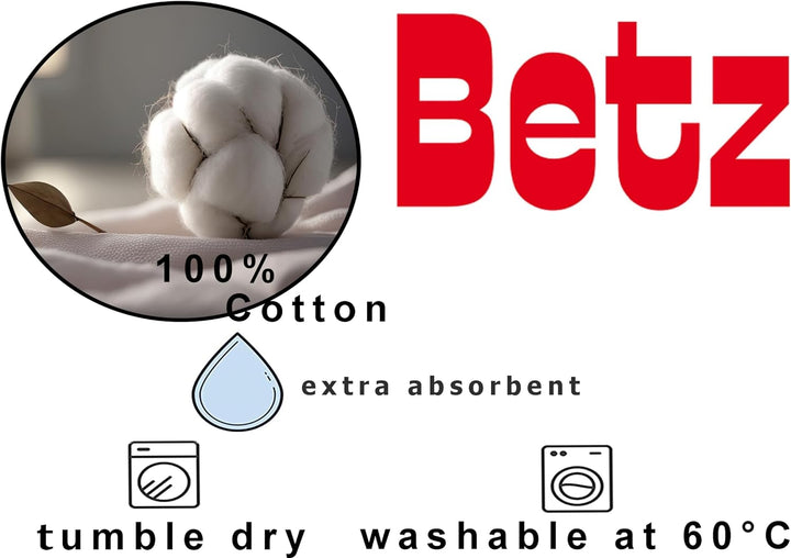 Betz 8 Stück Handtücher Set Grösse 50 x 100 cm Handtuch Premium 100% Baumwolle Farbe weiss, Weiss