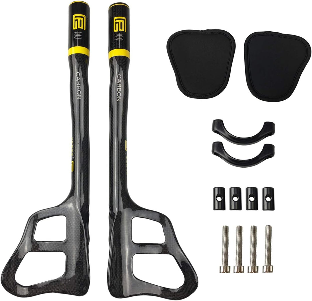 PLATT Fahrradlenker 31,8 Carbonlenker Renn/Triathlonlenker Aerobar Lenkeraufsatz Tri Bar, 3K Glossy