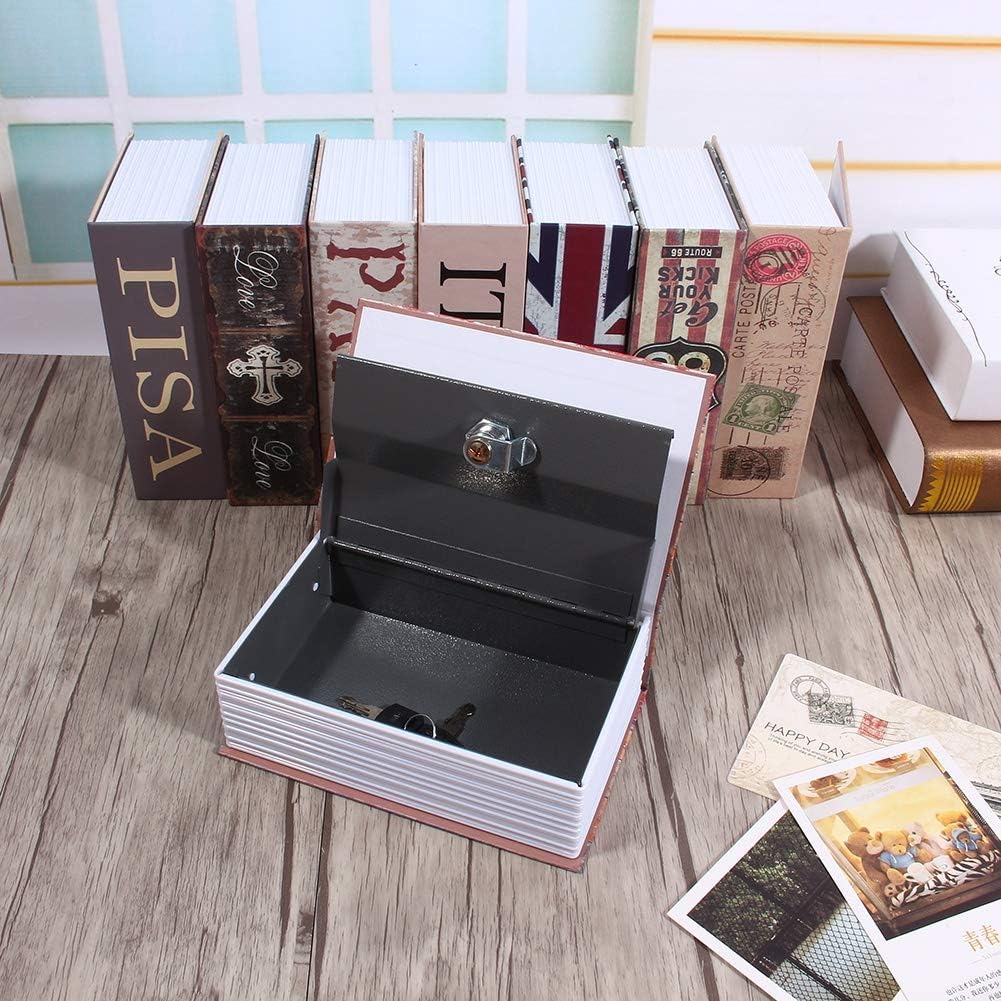 Wörterbuch Geheimbuch, tragbare Aufbewahrungsbox für Bargeld-Schmuck, 18 * 11,5 * 5,5 cm, für Zuhaus