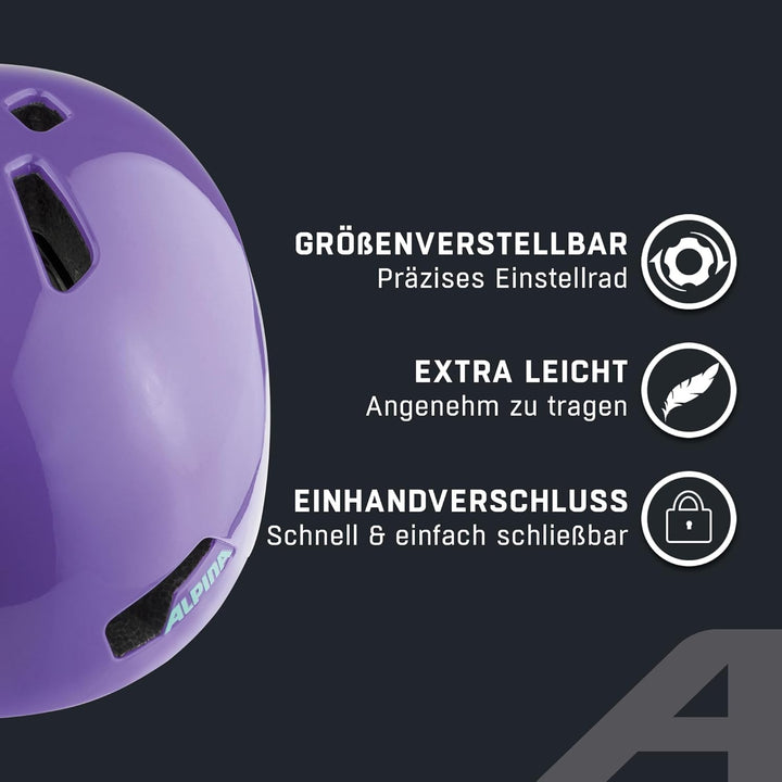 ALPINA HACKNEY - Leichter, Bruchfester & Optimal Klimatisierter Fahrradhelm Mit Nachrüstbarem LED Fü
