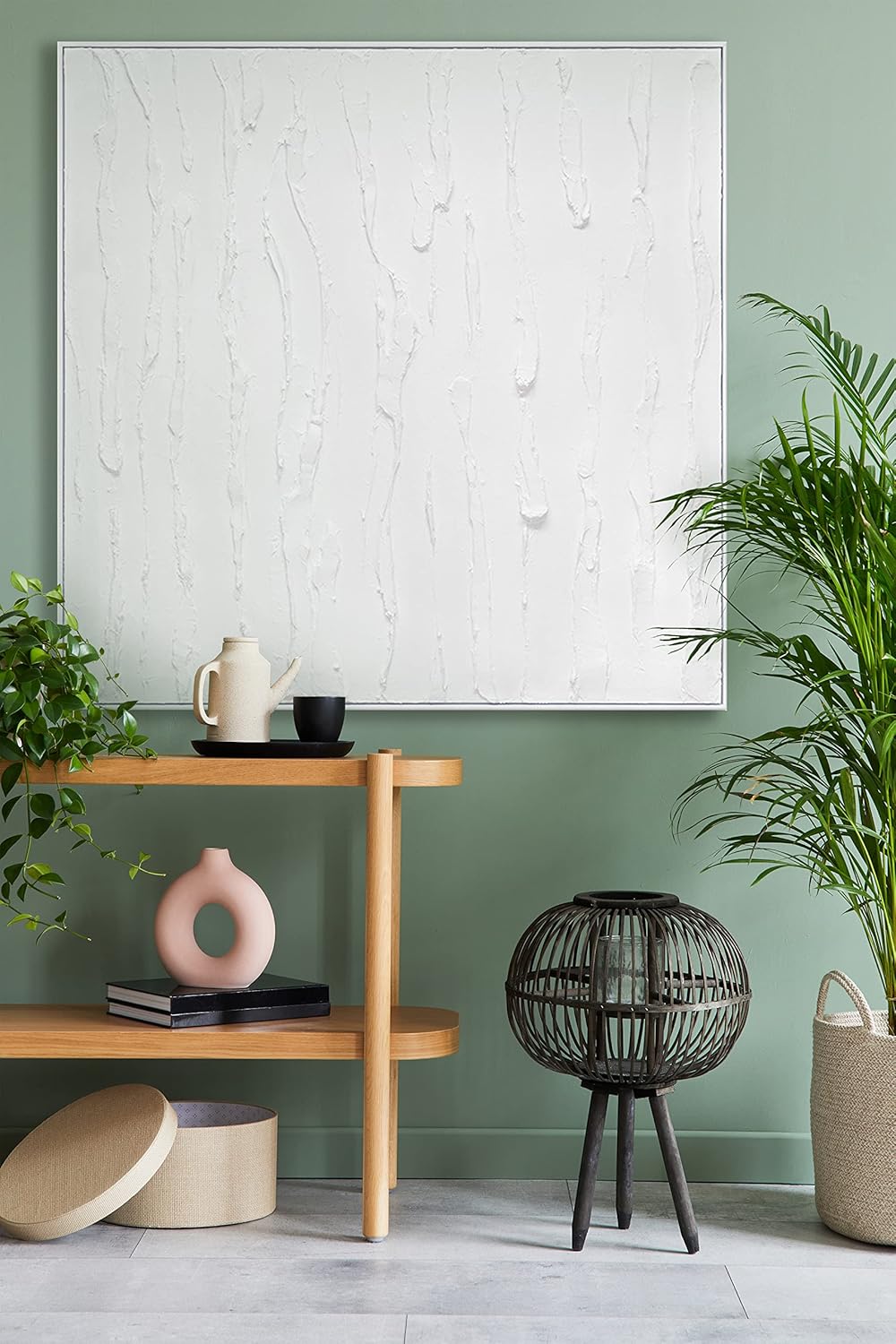 YS-Art Abstrakt Acryl Gemälde auf Leinwand Life 3 handgemalt Wandbilder Wohnzimmer modern Wohndekor
