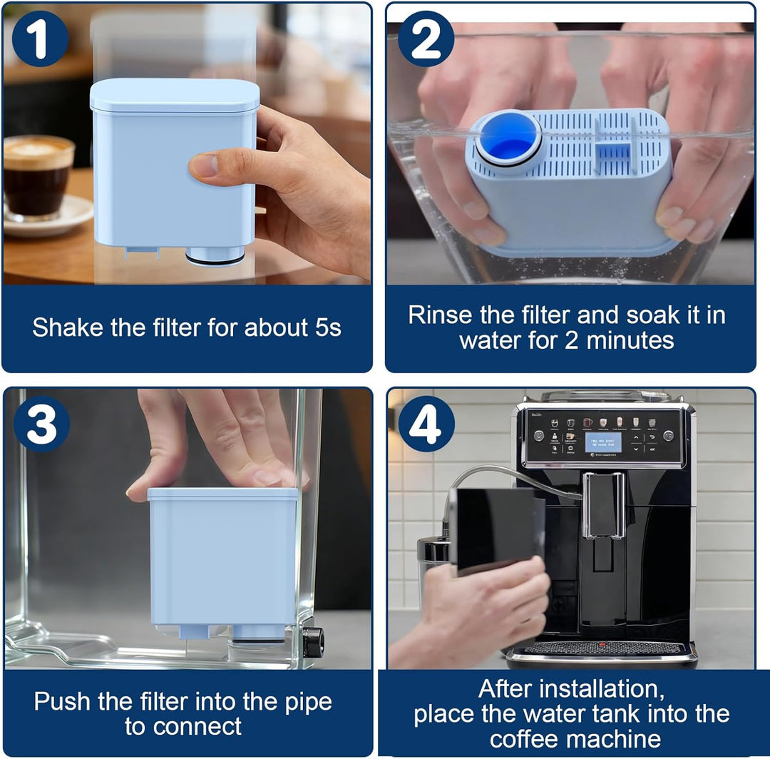 4 Stück Wasserfilter für Philips Saeco AquaClean CA6903,Kompatibel mit Philips 3100, 4000, 5000, Xel