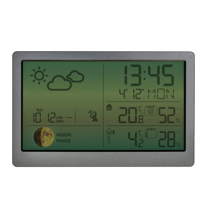 TFA-Dostmann Funk-Wetterstation LUNA SKY TFA 35.1169.10 Wettervorhersage mit Symbolen und Wettertend