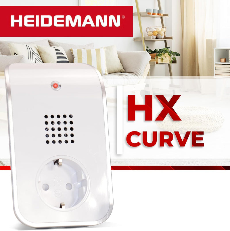 HEIDEMANN Funkklingel Set HX Curve - Erweiterbare Klingel mit Steckdosenanschluss - Funk Klingel - i