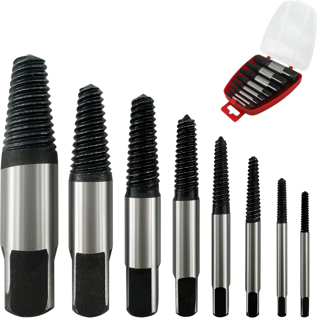 Schraubenausdreher Set Profi,Screw Extractor Kit,Schraubenausdreher 8er Set, Zum Entfernen BeschäDig