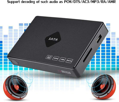 cersalt Einfach zu installierender Festplatten-Player, HDD-Media-Player, für ältere Menschen(Europäi