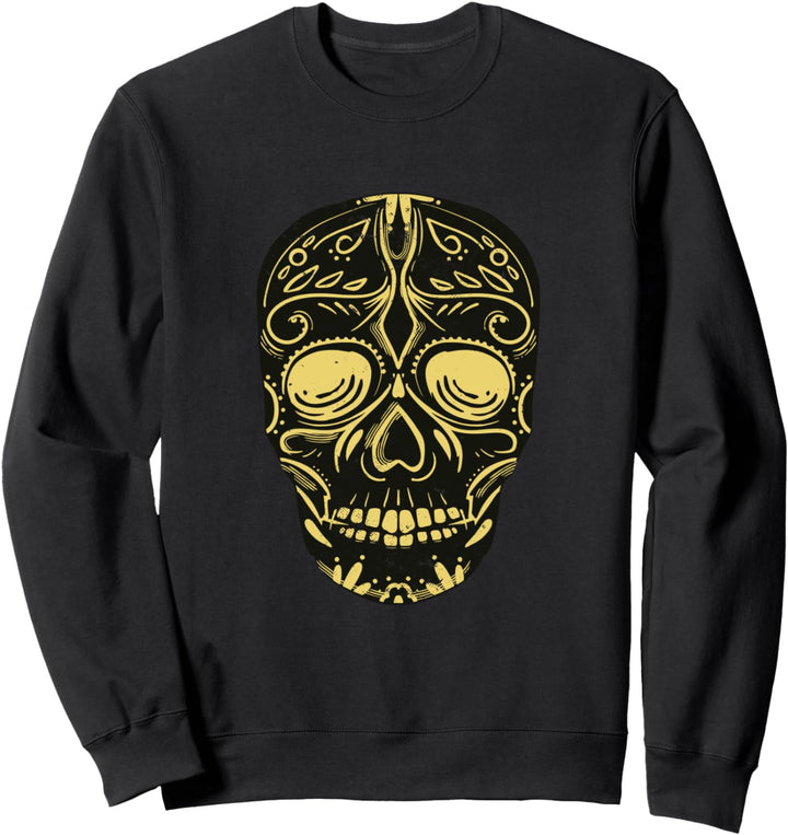 Dia De Los Muertos Schöne Schwarze Zuckerschädel Grafik Sweatshirt