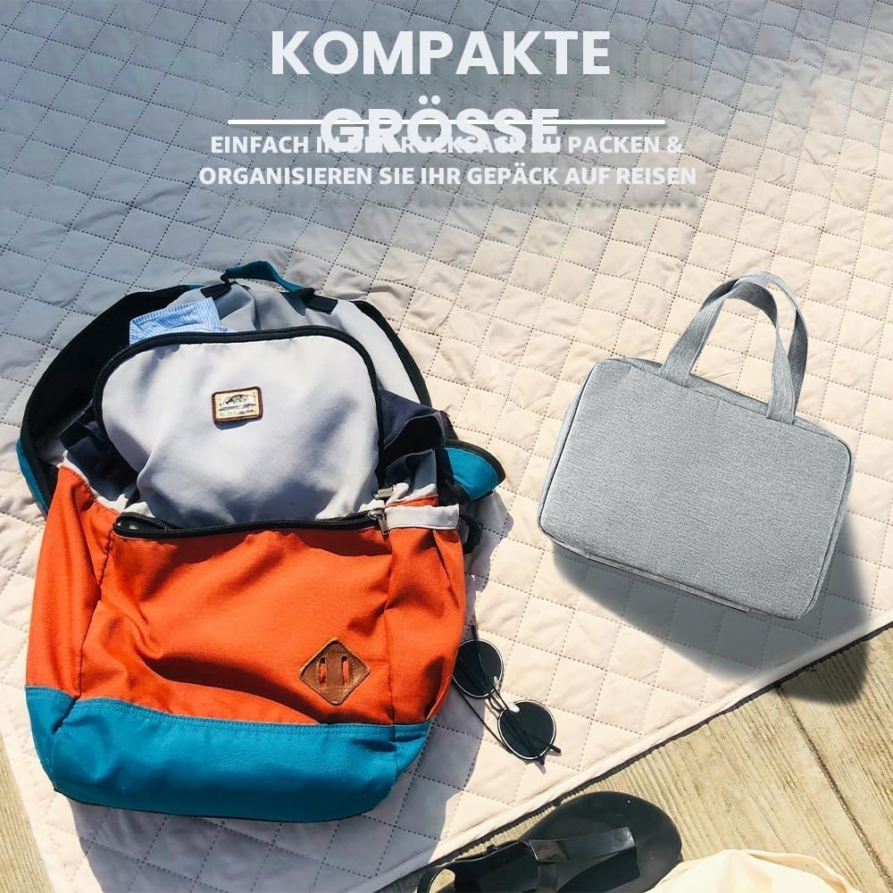 Pinkiou Reise Kosmetiktasche, Hängender Kulturbeutel mit Stabilem Haken Wandhängende wasserfeste Kul