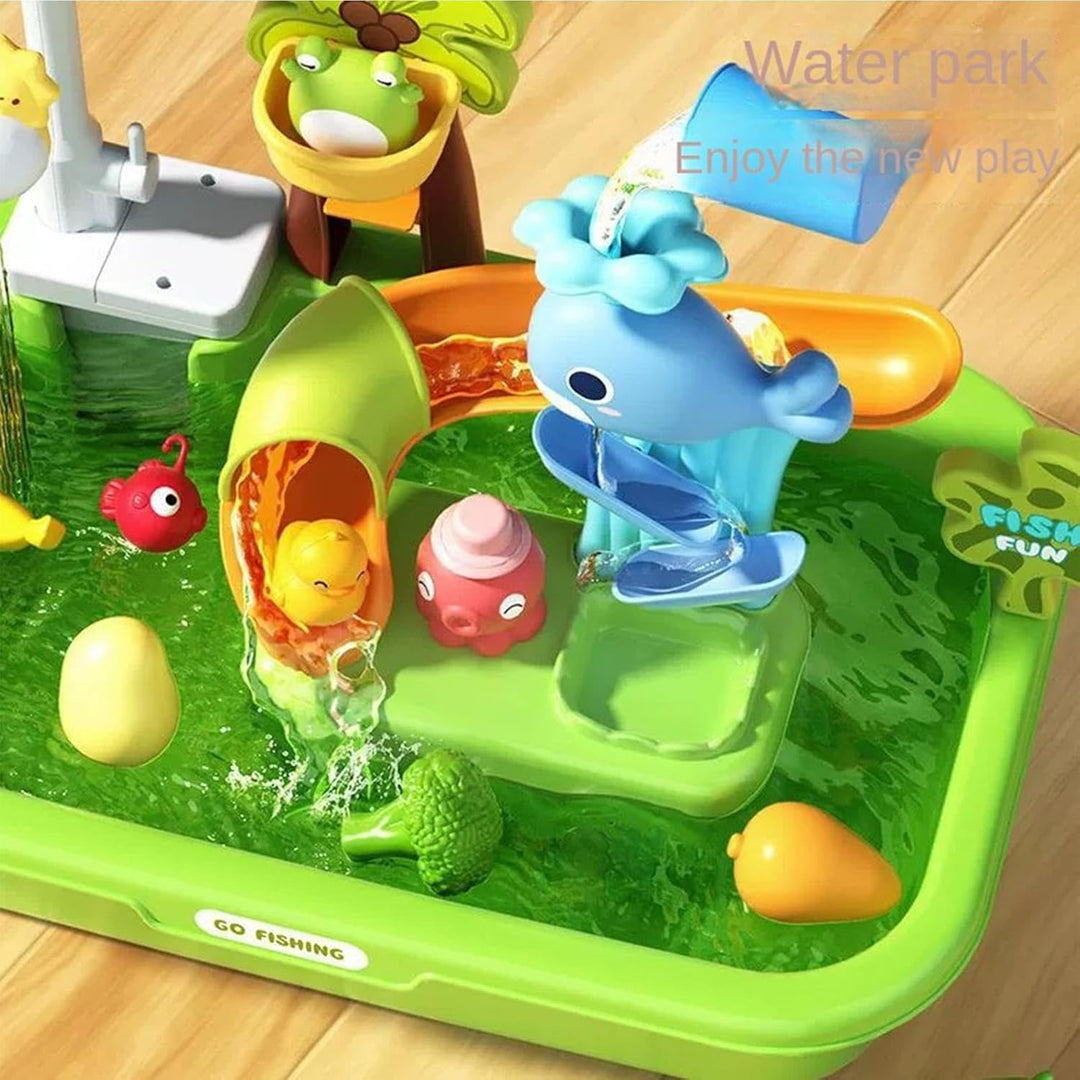 Wassertisch Für Kinder - 4-in-1 Aktivitätstisch Mit Fliessendem Wasser | Sicheres Kunststoffmaterial