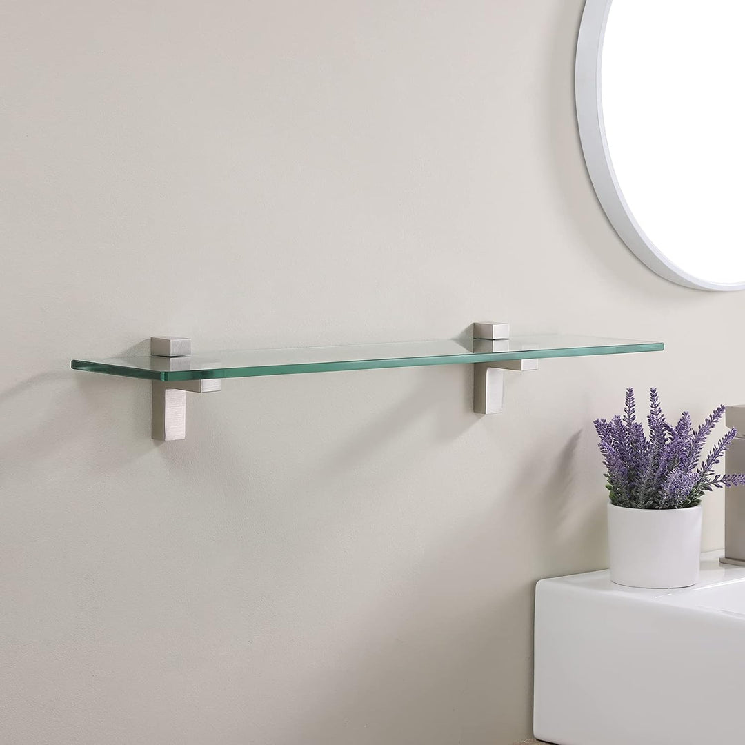 KES Duschregal zum Hängen Badegal Wandregal Dusche Glas Ablage 8mm Duschablage Badezimmer Regal Hart