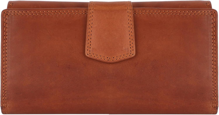 Benthill Damen Geldbörse Gross Echt Leder | Grosses Portemonnaie XXL mit RFID Schutz | Vintage Echtl