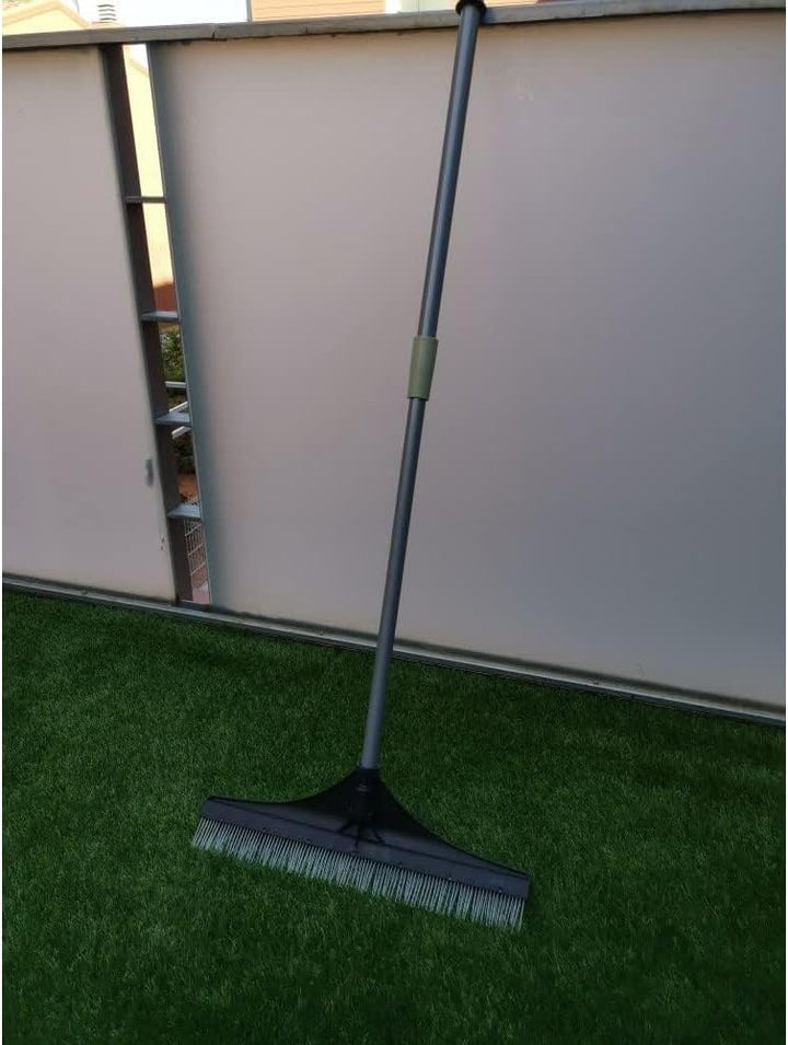 Suinga - KUNSTGRAS-BÜRSTE zum Kämmen - TEPPICHE, ausziehbarer Griff 122 cm, Stabiler Stahlgriff, Kun