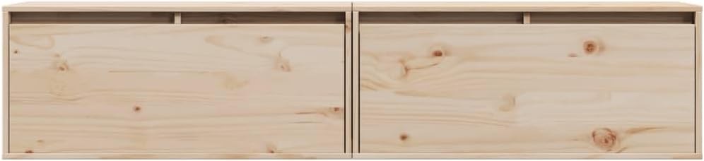 vidaXL 2X Massivholz Kiefer Wandschrank Hängeschrank TV Schrank Fernsehschrank Lowboard Fernsehtisch