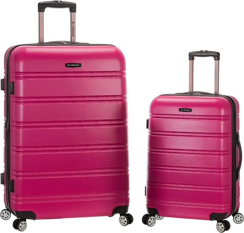 Rockland Melbourne Hartschalen-Koffer, erweiterbar, Magenta (Pink) - F225-MAGENTA 2-Piece Set (20/28