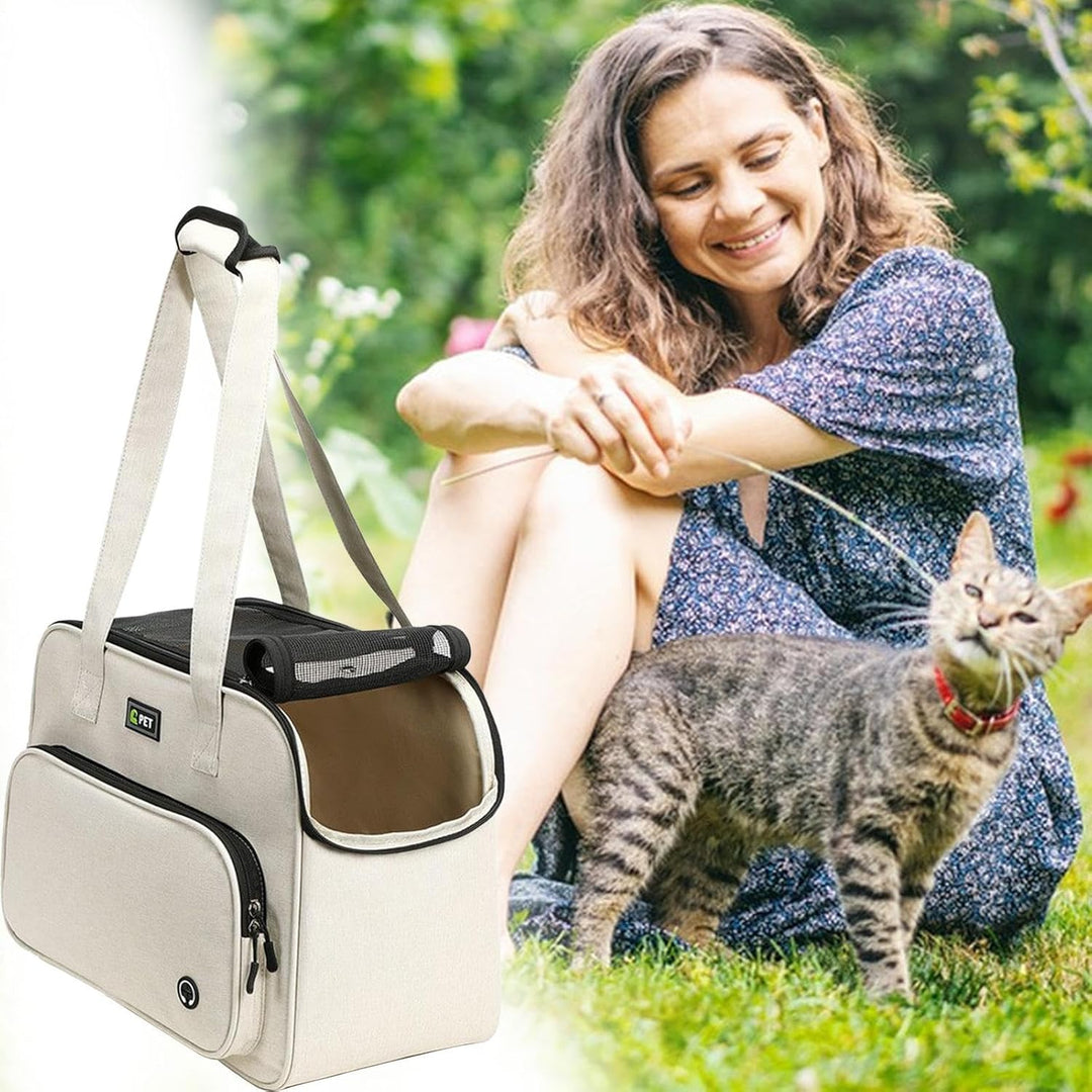 Hundetrage - Weiche Tragetasche Mit Grossen Fächern | Bequeme Transporttasche für kleine Hunde - Für