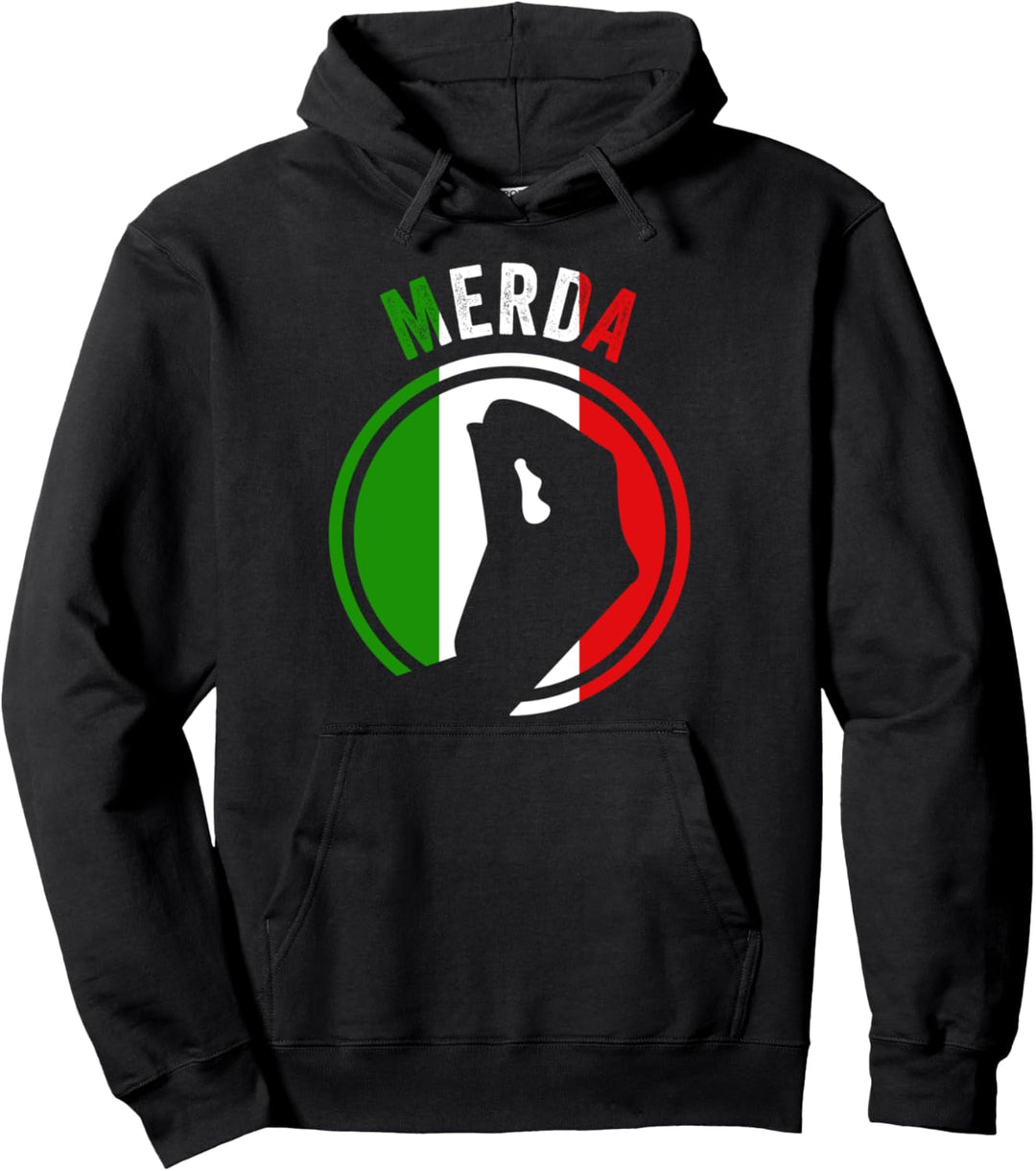 Italien Italienisches Schimpfwort Merda Italiener Lustiges Pullover Hoodie