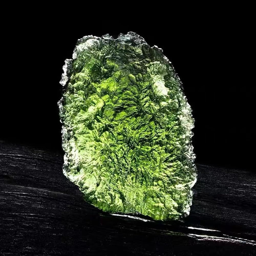 Meteoriten Moldavit Kristall, Stein Anhänger Tschechische Meteoriten Anhänger Rough Edelstein Apotro