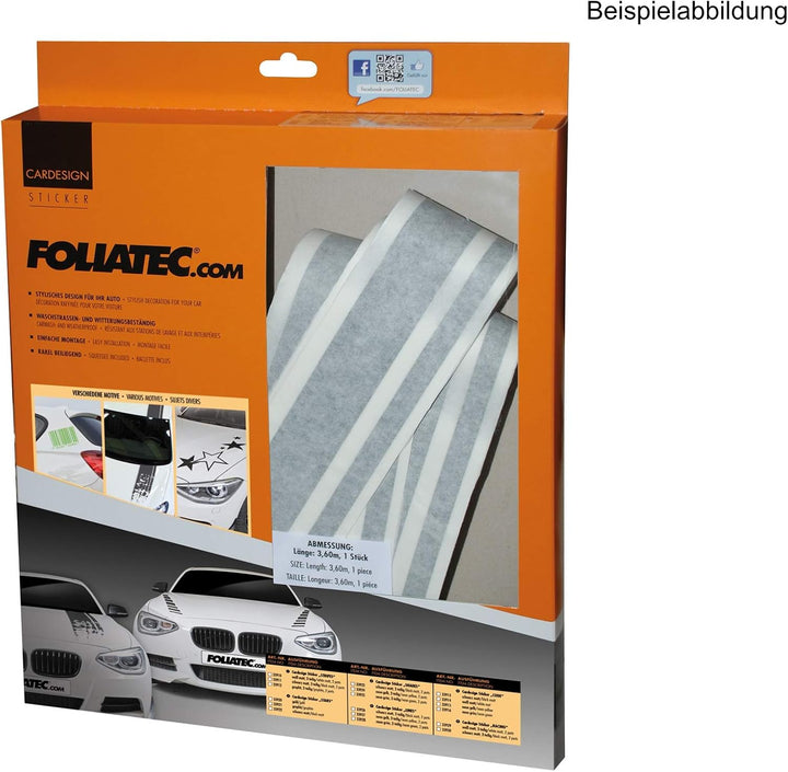 FOLIATEC Car Design Sticker Aufkleber Autoaufkleber LINES, neon gelb, 5,8 x 360 cm LINES Neon Gelb,