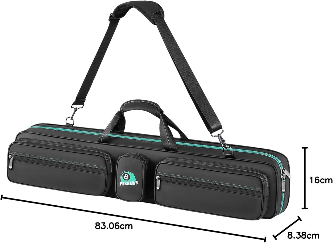 PEKREWS Billardqueue-Tasche mit Rucksackgurten, weiche Tragetasche für Billardqueue, Tragetasche mit