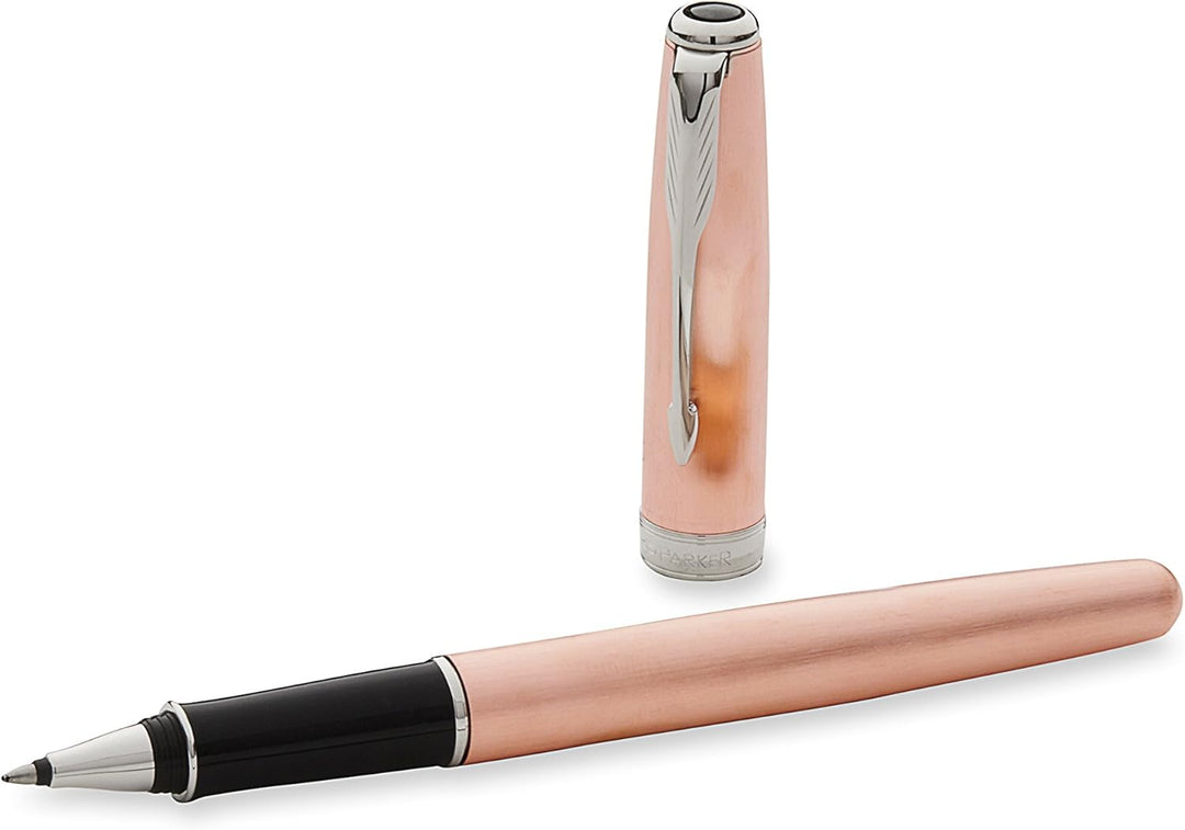 Parker S0947280 Tintenroller Sonnet pink gold C.C, Strichbreite F, schreibfarbe schwarz Pink Gold Ch