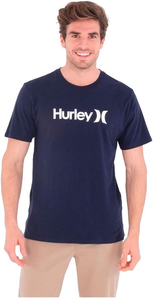 Hurley Herren Evd Wash Core OAO Solid Tee T-Shirt L Obsidian, L Obsidian