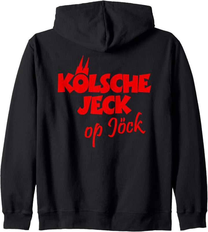 Kölsche Jeck Op Jöck (Rot) Kölner Unterwegs Köln Kapuzenjacke