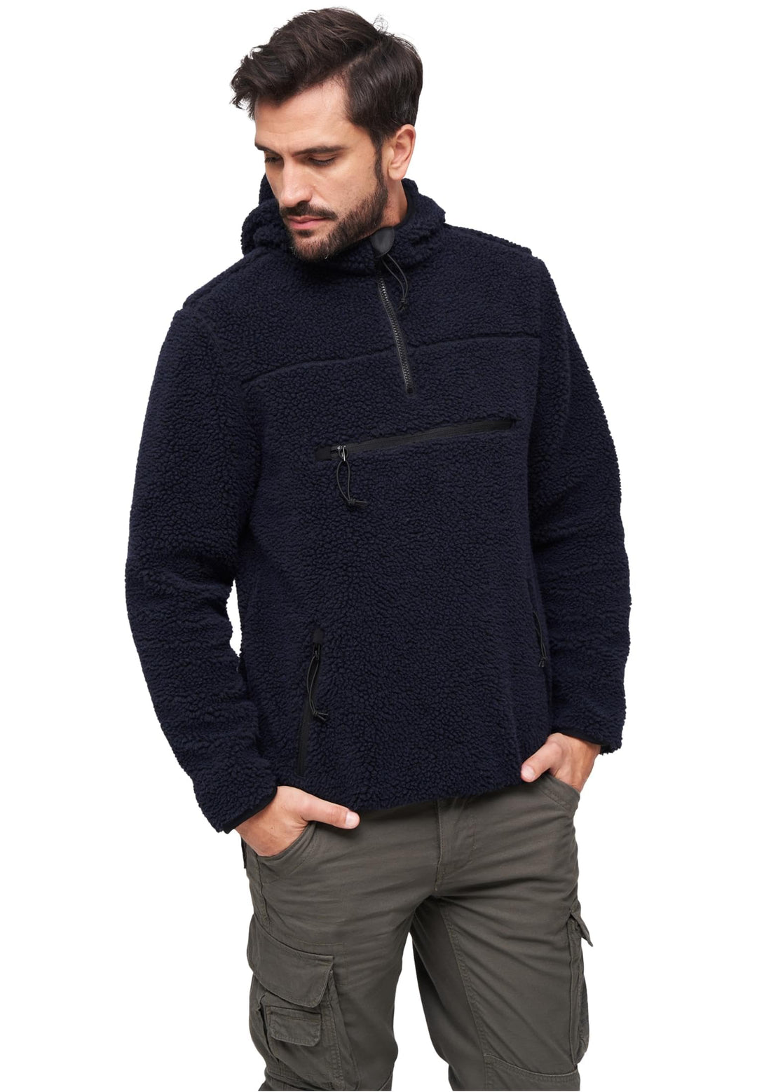 Brandit Teddyfleece Worker Pullover XL Navy, XL Navy