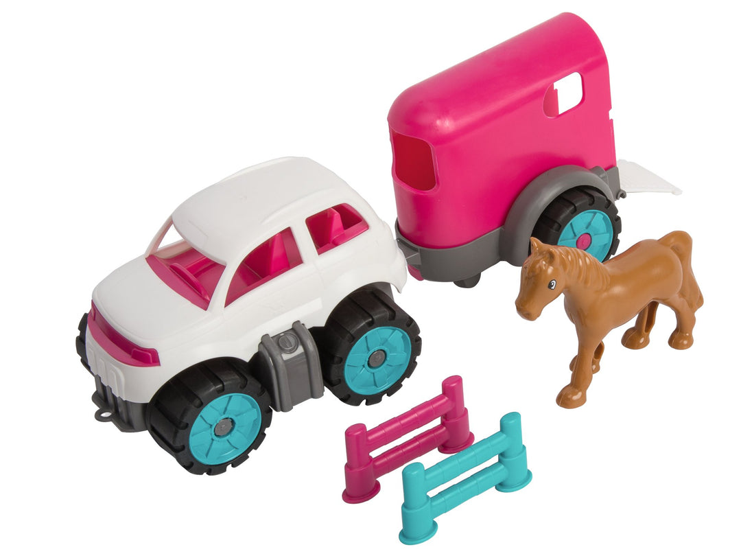 BIG Spielwarenfabrik 800055793 - BIG-Power Worker Mini Ponytransporter-Set Kinderspielzeug für Kinde