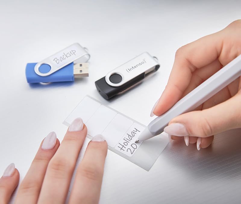 Intenso Basic Line 5X 32 GB USB-Sticks USB 2.0 mit praktischen Beschriftungsetiketten, Gelb, Grün, S