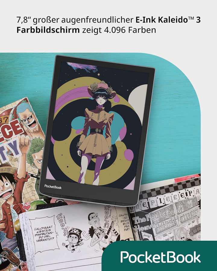 PocketBook e-Book Reader 'InkPad Color 3' (deutsche Version) 32 GB Speicher, IPX8, Bluetooth, Lautsp