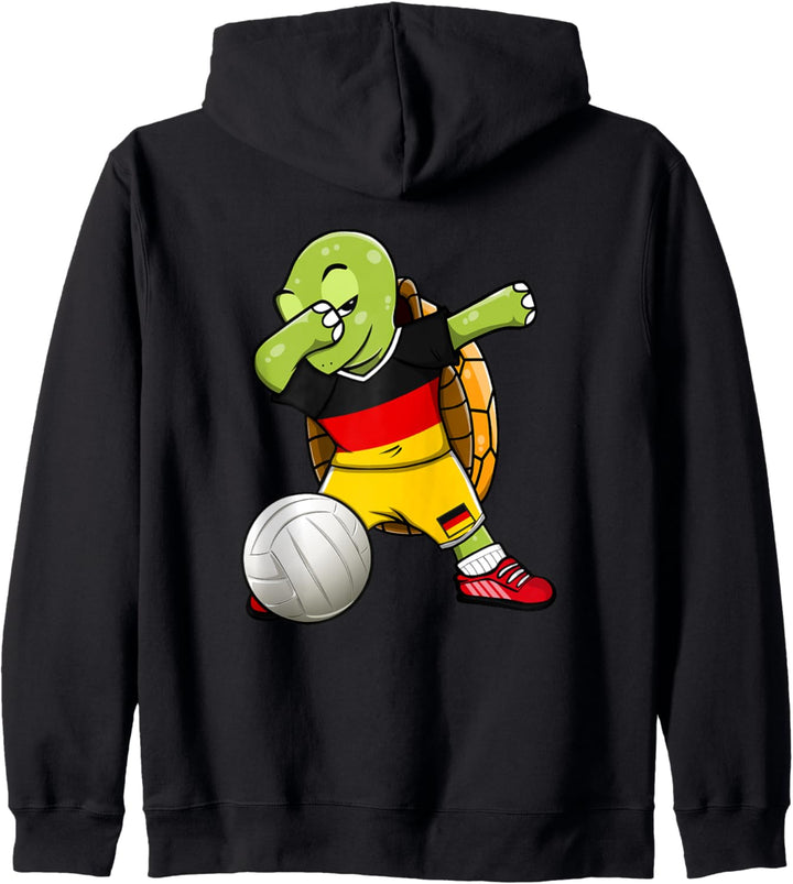 Dabbing Turtle Deutschland Volleyball Fans Trikot Deutschland Flagge Kapuzenjacke