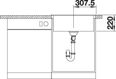 BLANCO PLEON 6 | SILGRANIT weiss | Einbauart: Einbau von Oben | mit Ablauffernbedienung | 60er Unter
