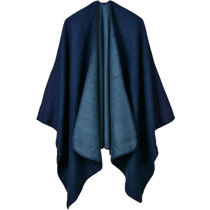 Poncho Damen Winter Strick Cape Cardigan Übergrosse Poncho Schal Elegant Warm Wendeumhang für Herbst